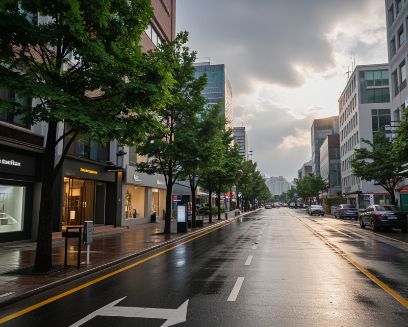 Korean Urban Weather Scene