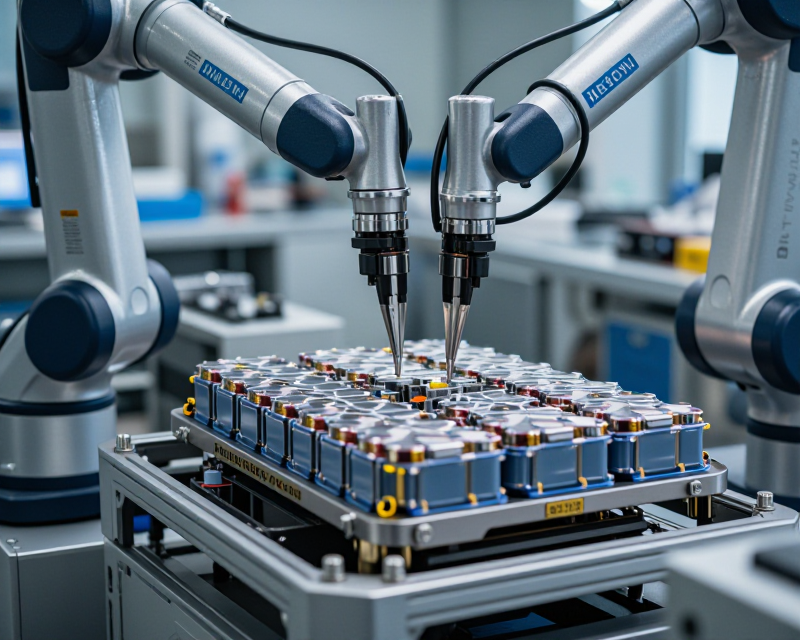 High-tech battery manufacturing concept