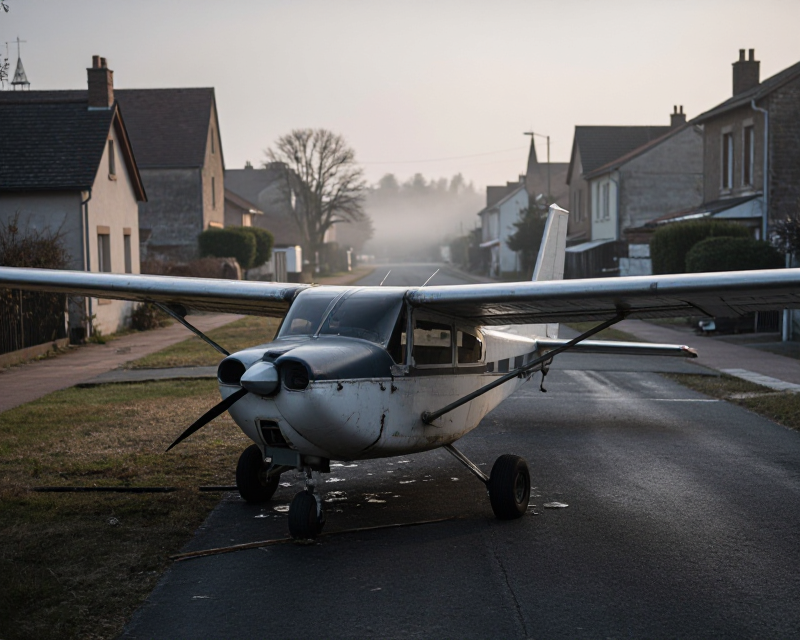 Somber scene of aircraft wreckage in France