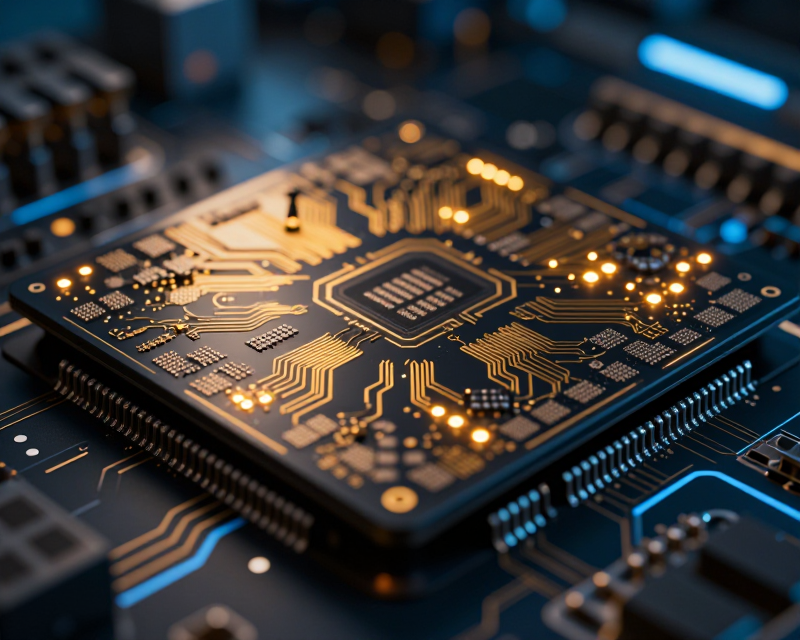 Advanced Semiconductor and AI Technology Concept