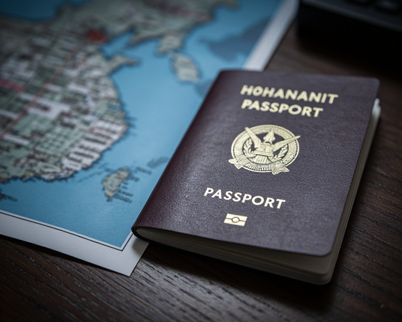 Symbolic representation of travel restriction and border tension