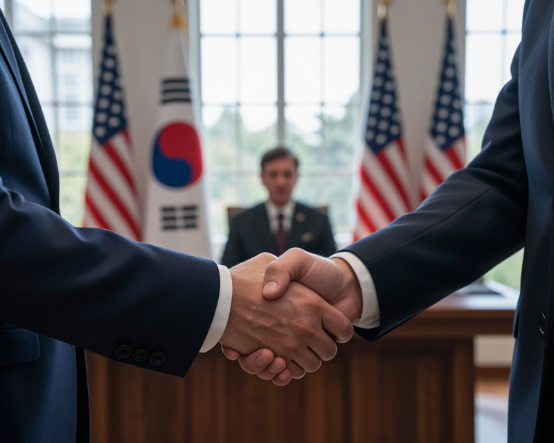 Diplomatic Handshake Symbolizing Alliance