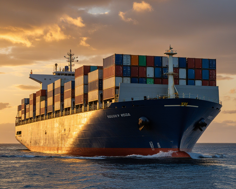 Container Ship at Busan Port