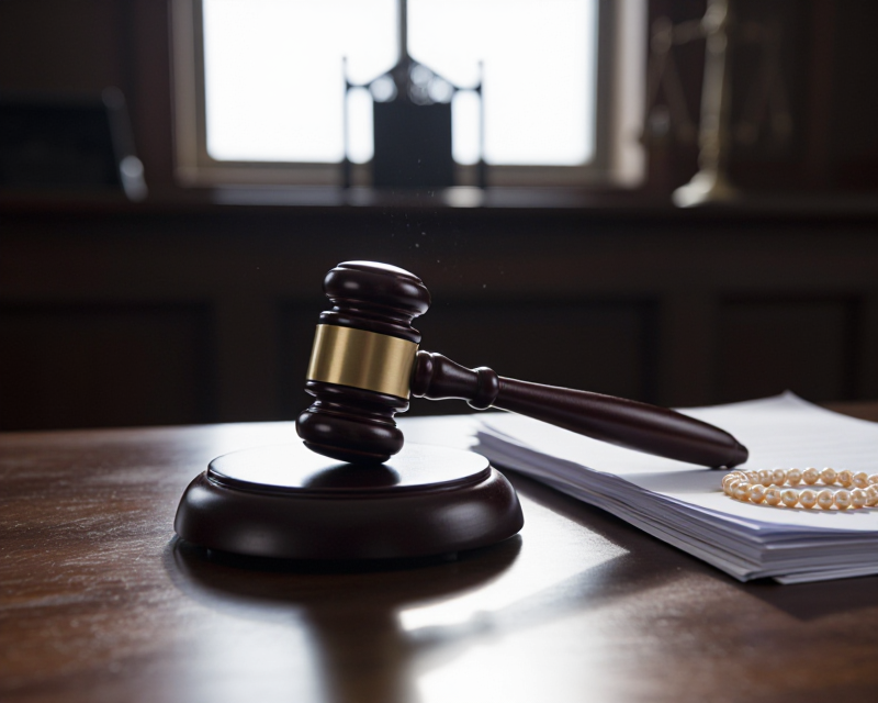 Symbolic Courtroom Scene