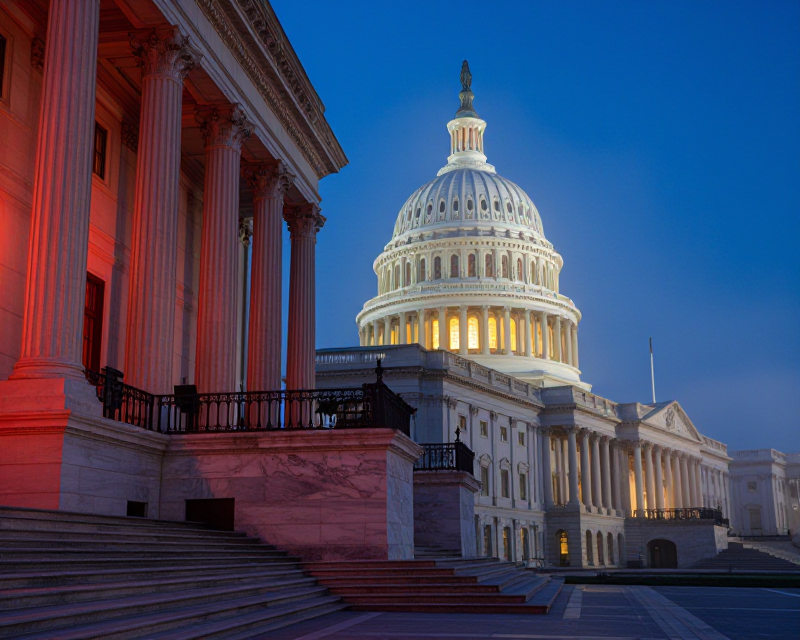 US Capitol Twilight Contrast