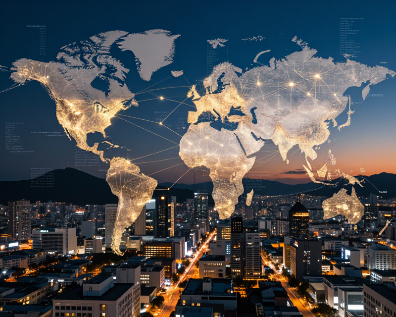Global Economic Network Concept