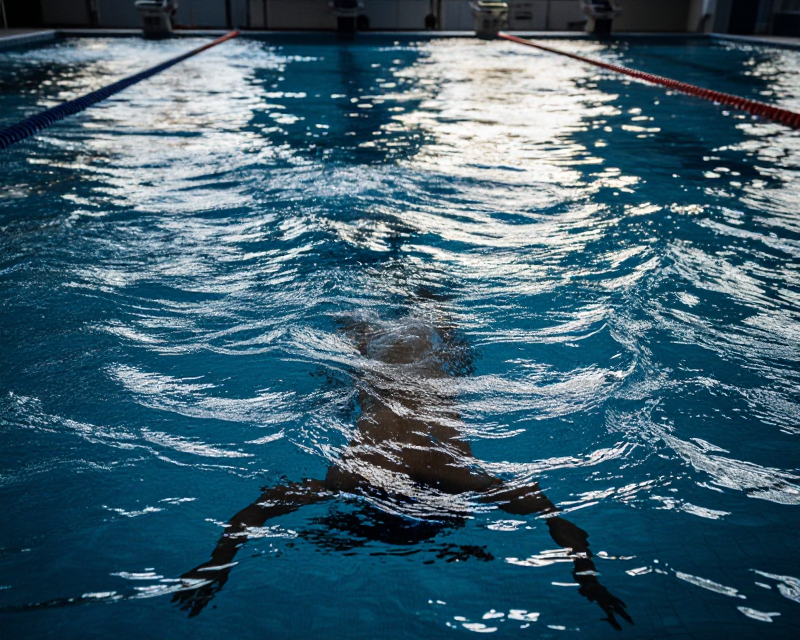 Cinematic Swimming Pool Scene