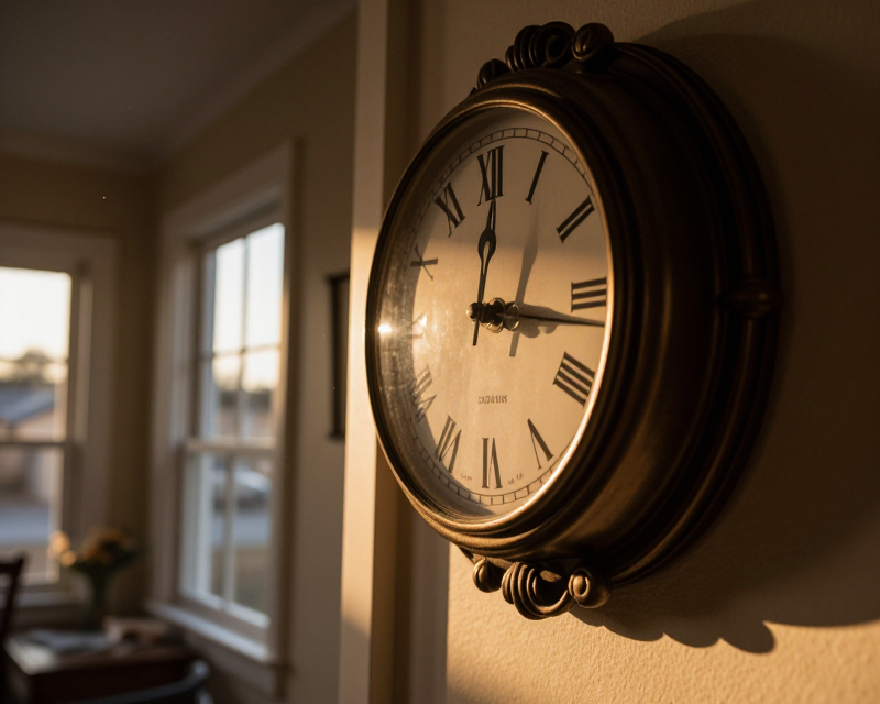 Symbolic Clock at Twilight