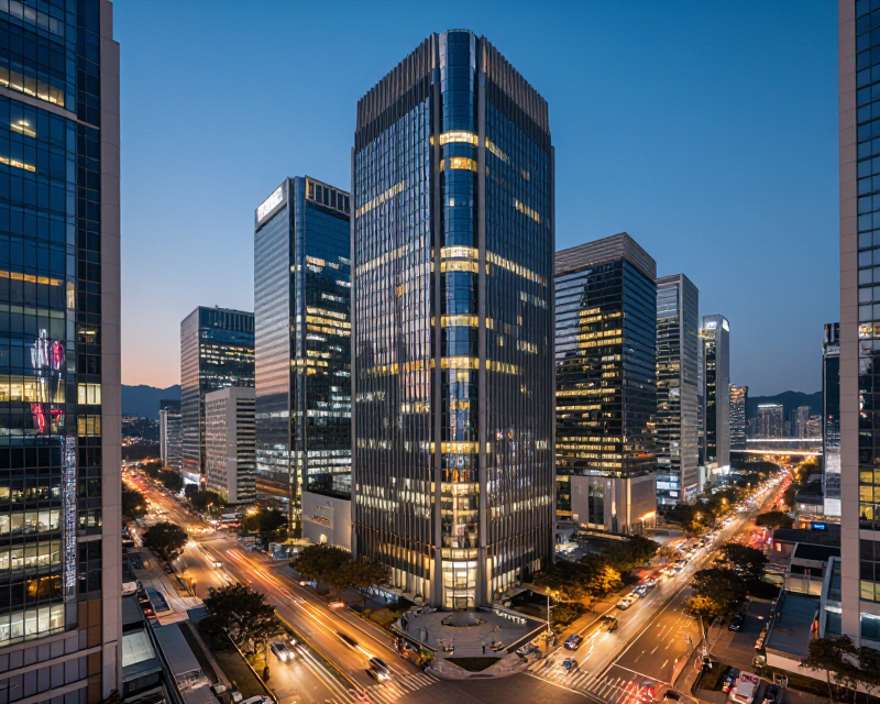 Modern Financial District in Seoul